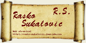 Raško Šukalović vizit kartica